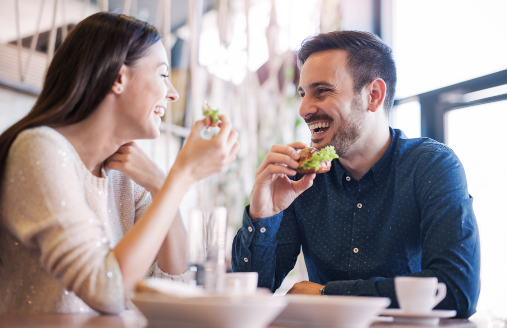 A couple enjoying a great meal at the Best Rooftop Restaurants in San Francisco and the best restaurants near Union Square San Francisco